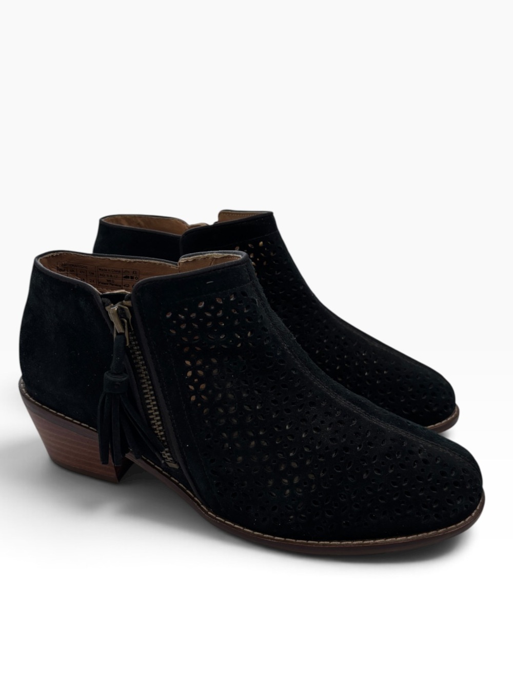 Vionic Joy Daytona Womens Shoe Size 7 Black Suede Ankle Boot Arch Support Bootie